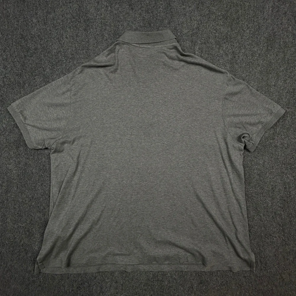 Polo Ralph Lauren Polo Shirt Mens 2XB Grey Short Sleeve Cotton Flesh Pony Logo